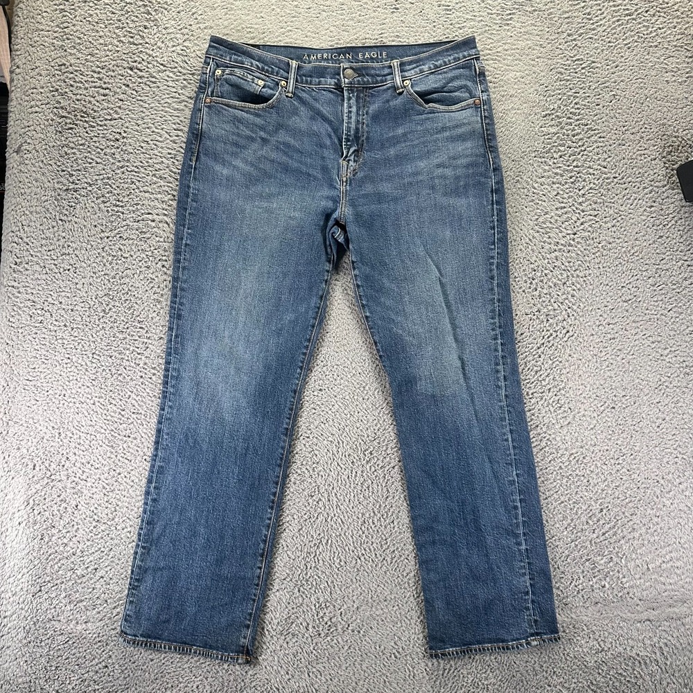 American Eagle Outfitters Jeans Mens 36x32 Blue Cotton Denim Bootcut Stretch